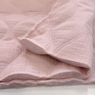 Double gauze/muslin QUILT Wave soft rose