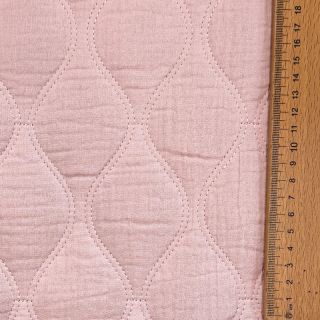 Double gauze/muslin QUILT Wave soft rose