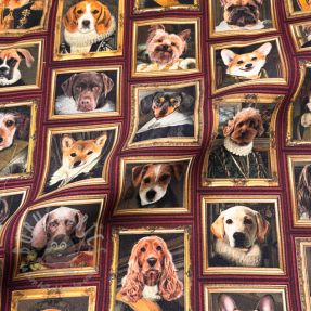 Decoration fabric Dogs golden age digital print