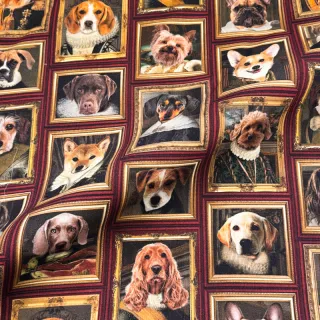 Decoration fabric Dogs golden age digital print