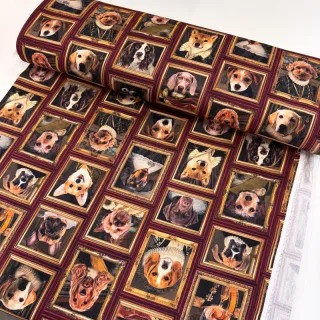 Decoration fabric Dogs golden age digital print