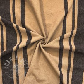 Decoration fabric Bernadette stripe lin noir