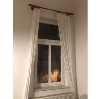 Cotton fabric with linen off white