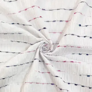 Cotton fabric DOBBY CRINKLE Stripe white