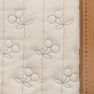Double gauze/muslin STEPPED Cherries natural