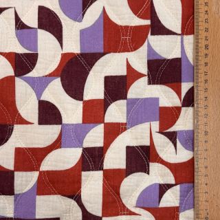 Double gauze/muslin STEPPED Flowers natural