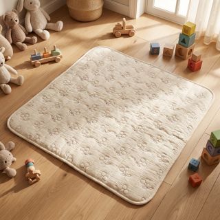 Double gauze/muslin STEPPED Cherries natural