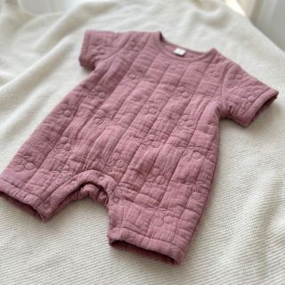 Double gauze/muslin STEPPED Cherries mauve