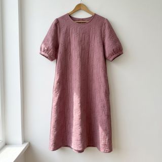 Double gauze/muslin STEPPED Cherries mauve