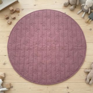 Double gauze/muslin STEPPED Cherries mauve