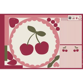 Cotton fabric Cherries playmat PANEL digital print