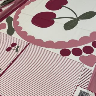 Cotton fabric Cherries playmat PANEL digital print