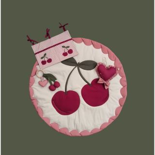 Cotton fabric Cherries playmat PANEL digital print