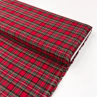 Cotton fabric LIGHT FLANNEL Check design G