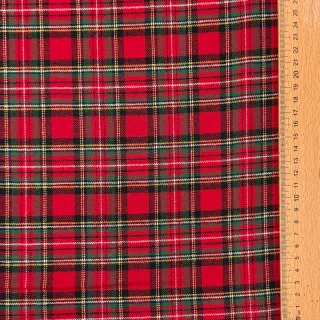 Cotton fabric LIGHT FLANNEL Check design G