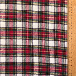 Cotton fabric LIGHT FLANNEL Check design D