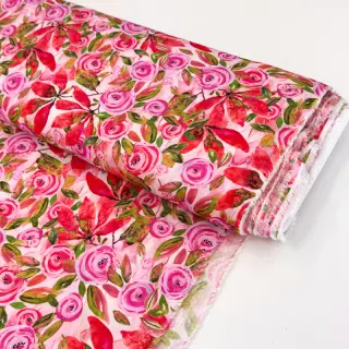 Viscose RAYON POPLIN Printed Rosie design A