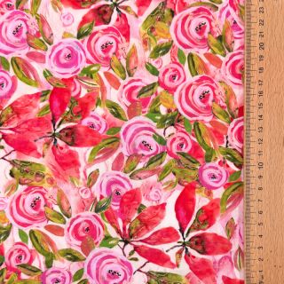 Viscose RAYON POPLIN Printed Rosie design A
