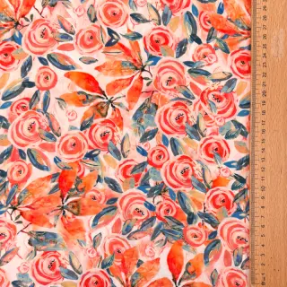 Viscose RAYON POPLIN Printed Rosie design B