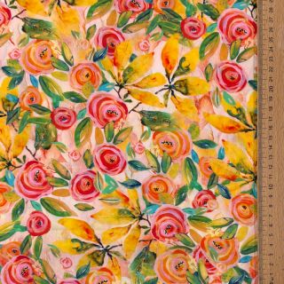 Viscose RAYON POPLIN Printed Rosie design C