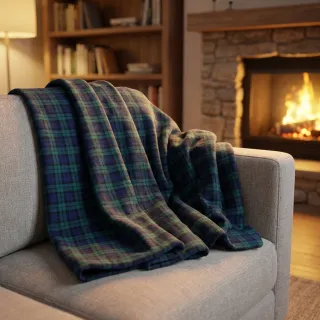 Cotton fabric LIGHT FLANNEL Check design A