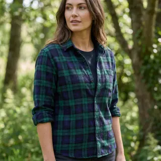 Cotton fabric LIGHT FLANNEL Check design B