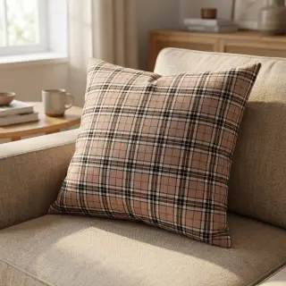 Cotton fabric LIGHT FLANNEL Check design F