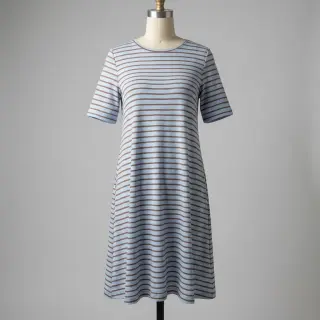 Jersey Stripes dusty blue