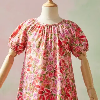 Viscose RAYON POPLIN Printed Rosie design A