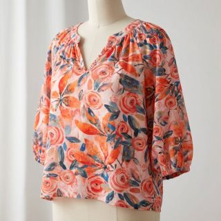 Viscose RAYON POPLIN Printed Rosie design B