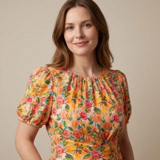 Viscose RAYON POPLIN Printed Rosie design C