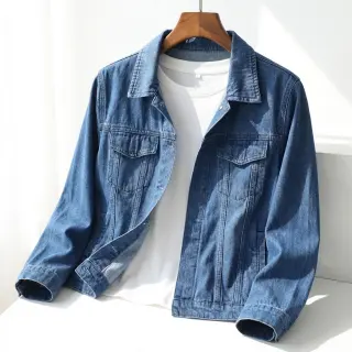 Cotton fabric JEANS Chambre dark jeans