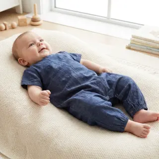Cotton fabric JEANS Chambre dark blue