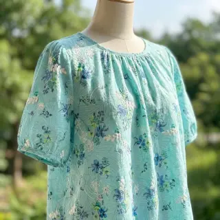 Cotton fabric with a blend Burny lovely green