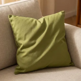 Cotton fabric TWILL soft brushed lime