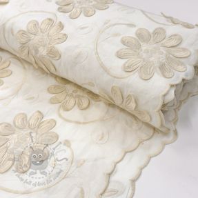 Cotton fabric EMBROIDERY Bellagio butter