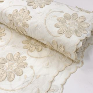 Cotton fabric EMBROIDERY Bellagio butter