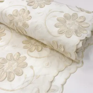 Cotton fabric EMBROIDERY Bellagio butter