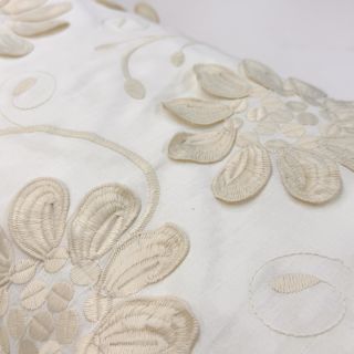 Cotton fabric EMBROIDERY Bellagio butter