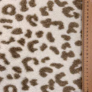 Coat fabric TEDDY Panthera light brown