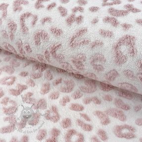 Coat fabric TEDDY Panthera old pink