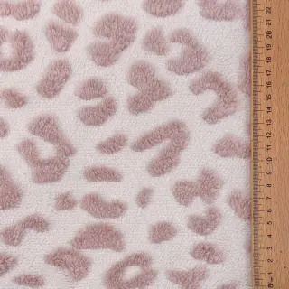 Coat fabric TEDDY Panthera old pink