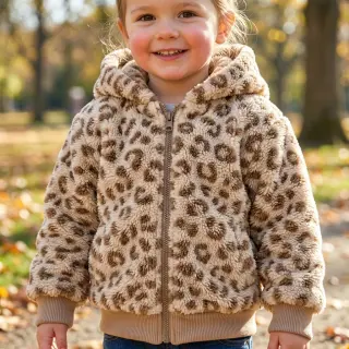 Coat fabric TEDDY Panthera light brown