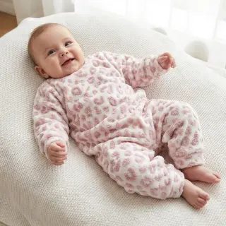 Coat fabric TEDDY Panthera old pink