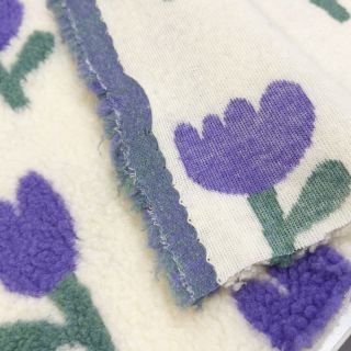 Coat fabric TEDDY JACQUARD Tulips off white