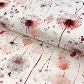 Linen viscose Flower sea design C