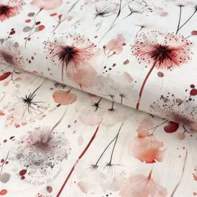 Linen viscose Flower sea design C