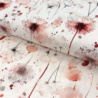 Linen viscose Flower sea design C