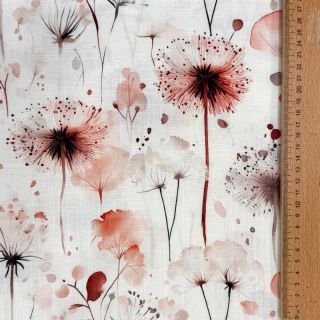 Linen viscose Flower sea design C