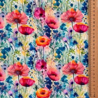 Linen viscose Bright and bold design C